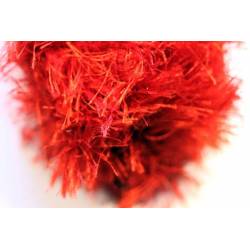 laine fantaisie fourrure rouge vif