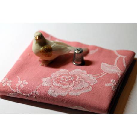 tissu / coupon Coutil fleuri