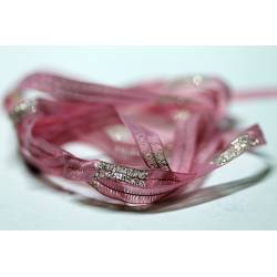 ruban rose lurex