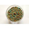 perles bicolores 8 orange / vert / petites