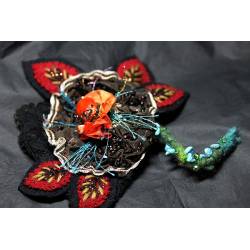 Pièce Unique Broche Pivoine 7