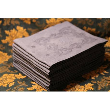 Lot de serviettes Brodées teintes à la main 4