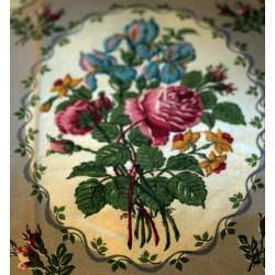 tissu GRAND médaillon fleuri
