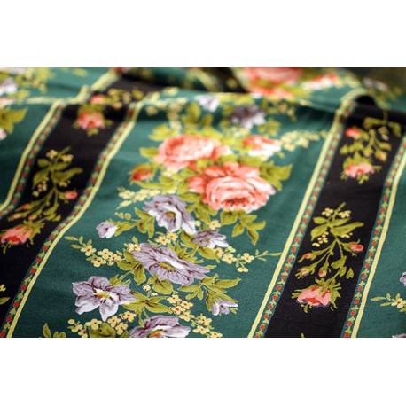 tissu Coupon bouquet Espérance