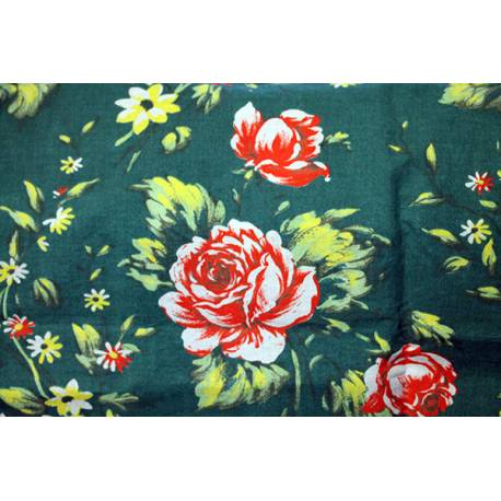 tissu Coupon Rose Poête