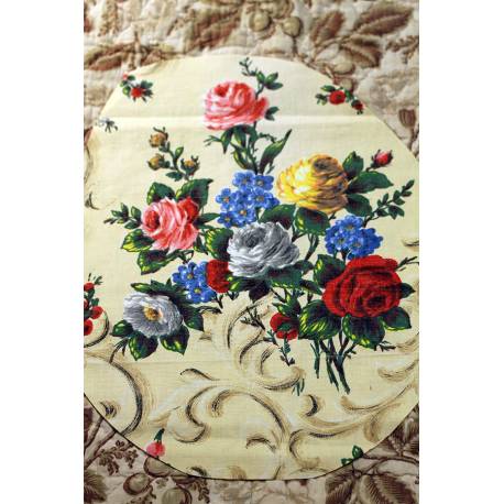tissu GRAND Médaillon Bouquet