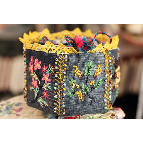 Pièce Unique panier Brodé 1