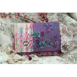 Pièce Unique pochette Brodée Lilas