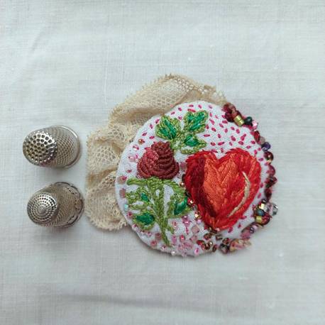 Pièce Unique Broche fleur 8
