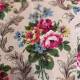 Tissu 2 bouquets roses antiques