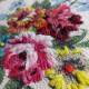 Tissu 2 bouquets roses antiques