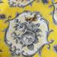 Tissu bouquet gris et jaune