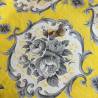 Tissu bouquet gris et jaune
